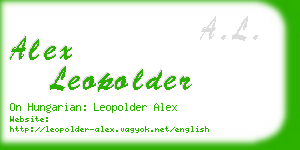 alex leopolder business card